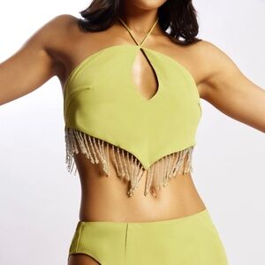 Meshki Keyhole Triangle Halter Top